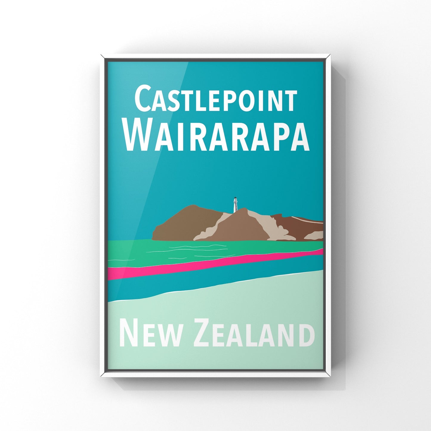 Castlepoint Art Print - in Blues