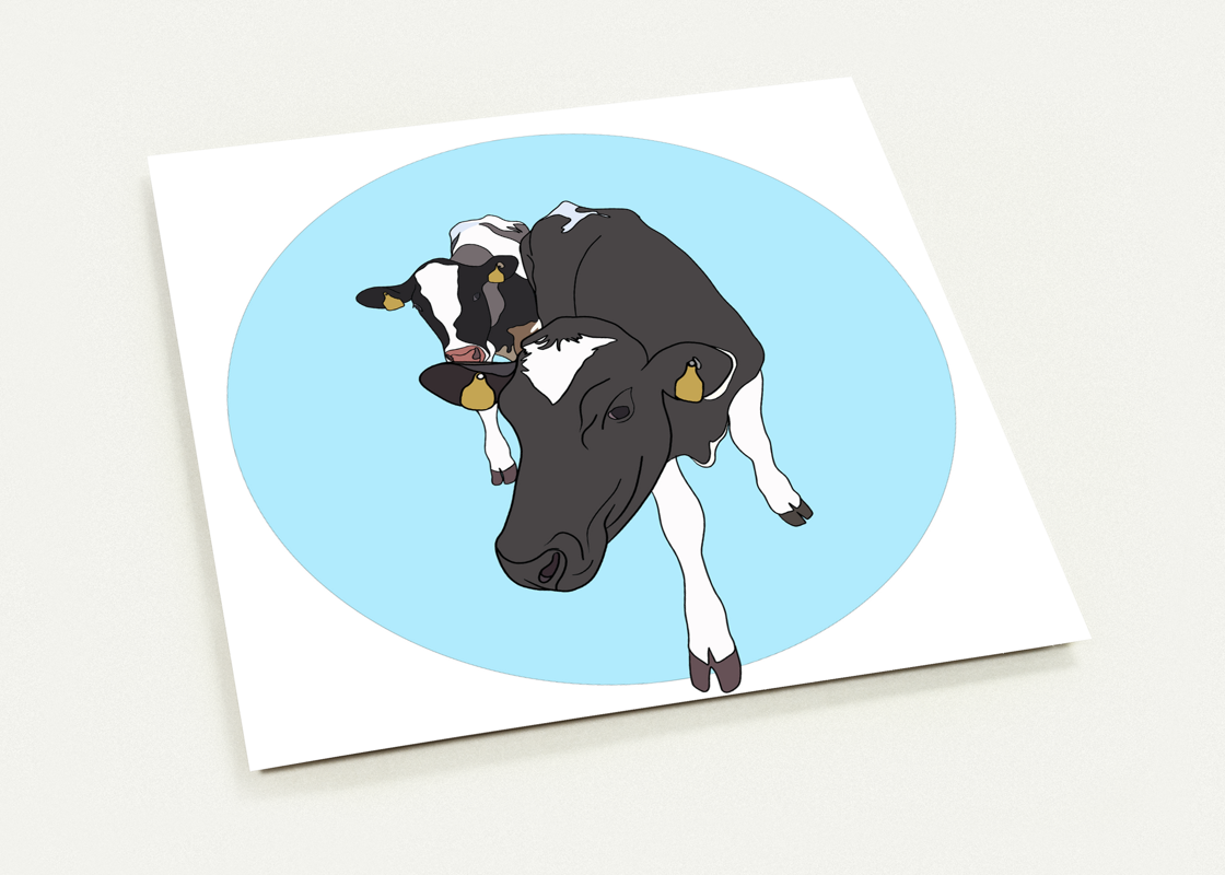 Daisy and Maisy Cows Card - Small