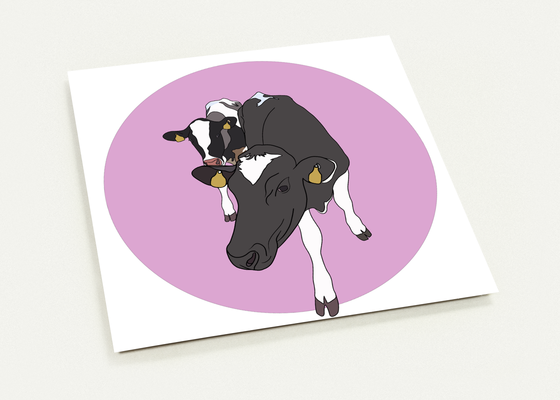 Daisy and Maisy Cows Card - Small