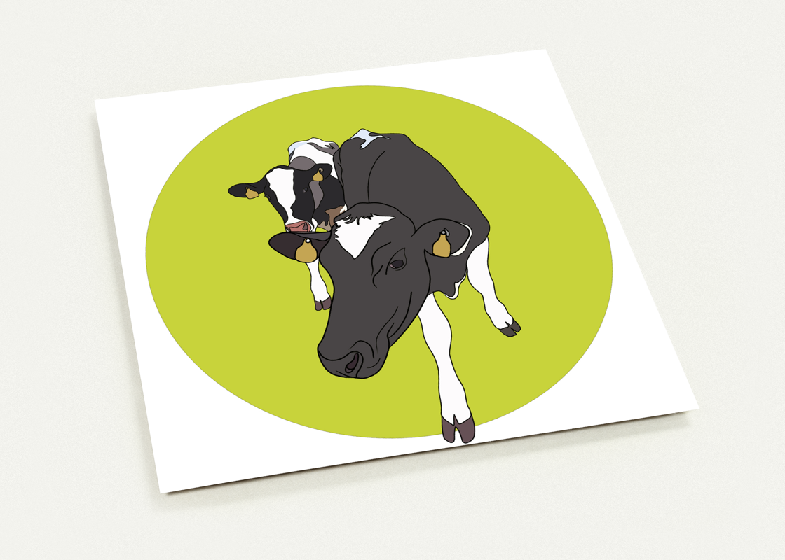 Daisy and Maisy Cows Card - Small