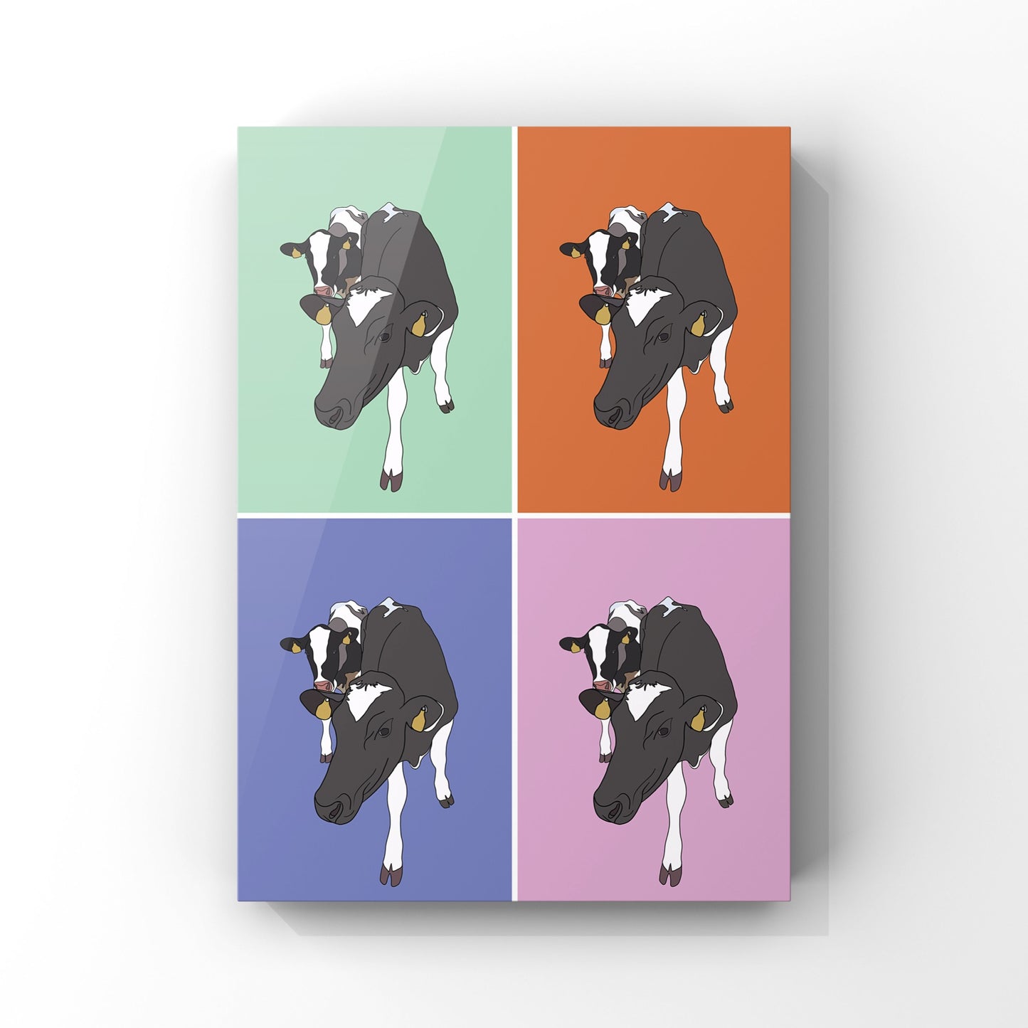 Daisy & Maisy the Cows Art Print - Multi Colours