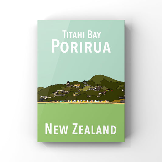 Titahi Bay Art Print - Mint and Green