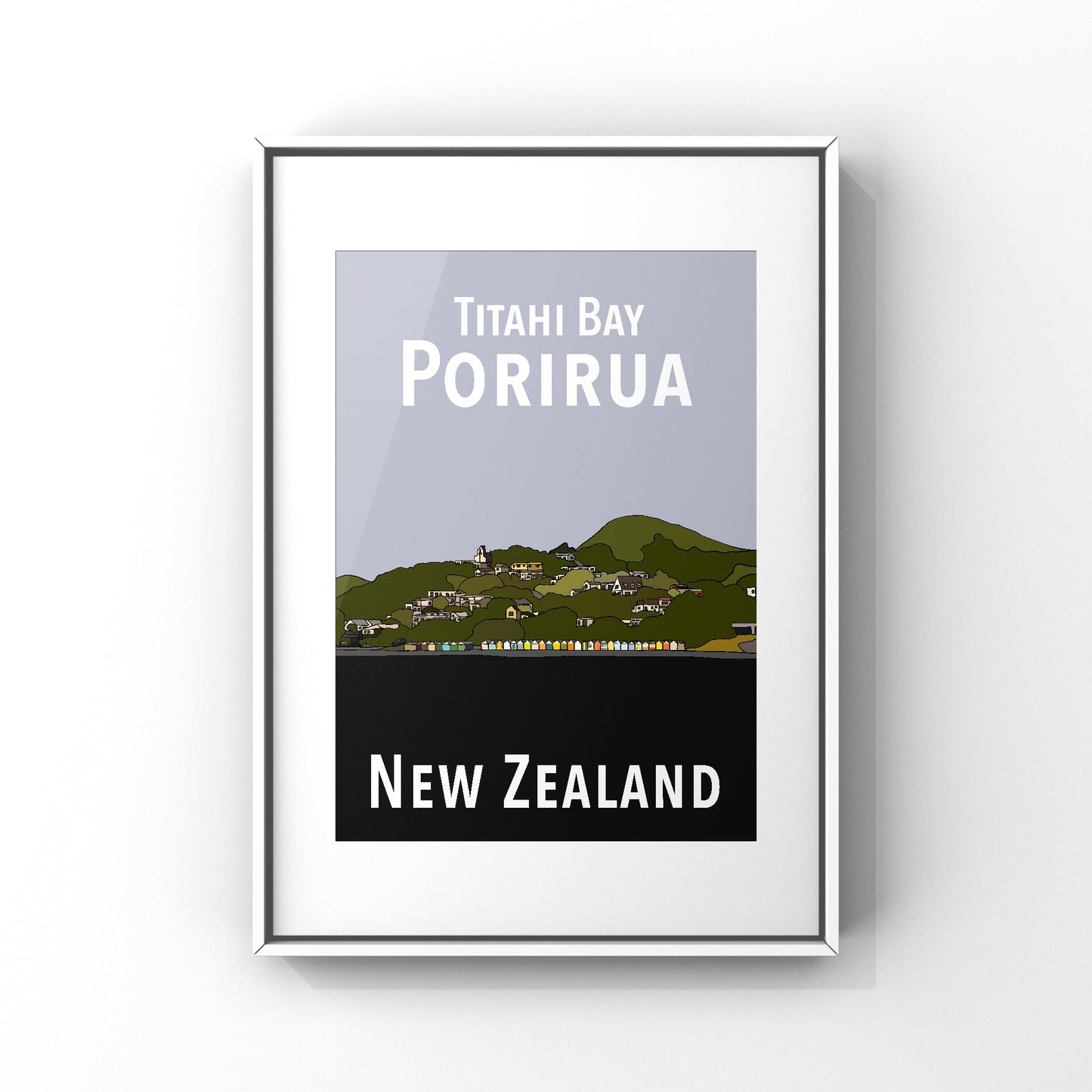 Titahi Bay Art Print - Greys