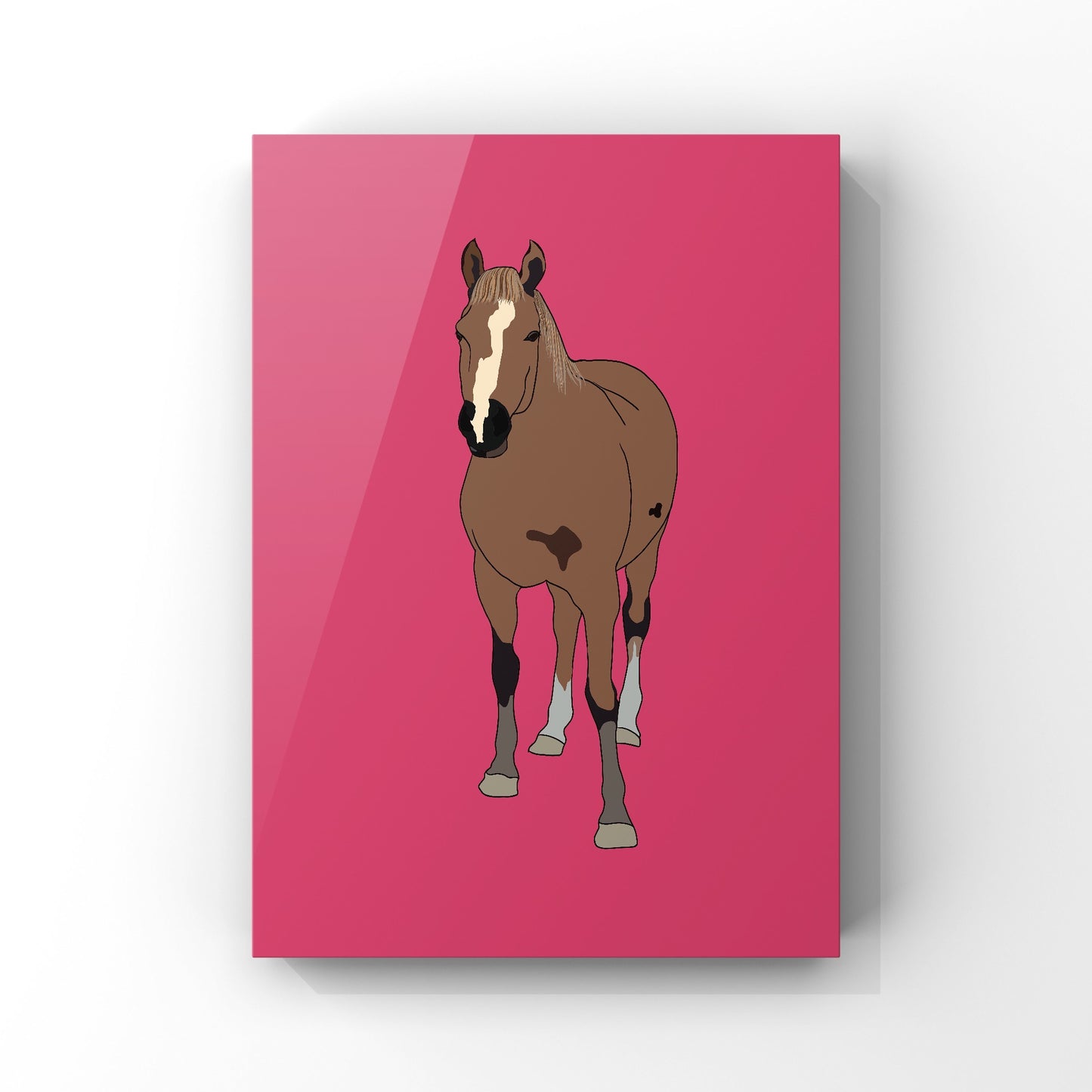 Fabian the Horse Art Print- Single Colours