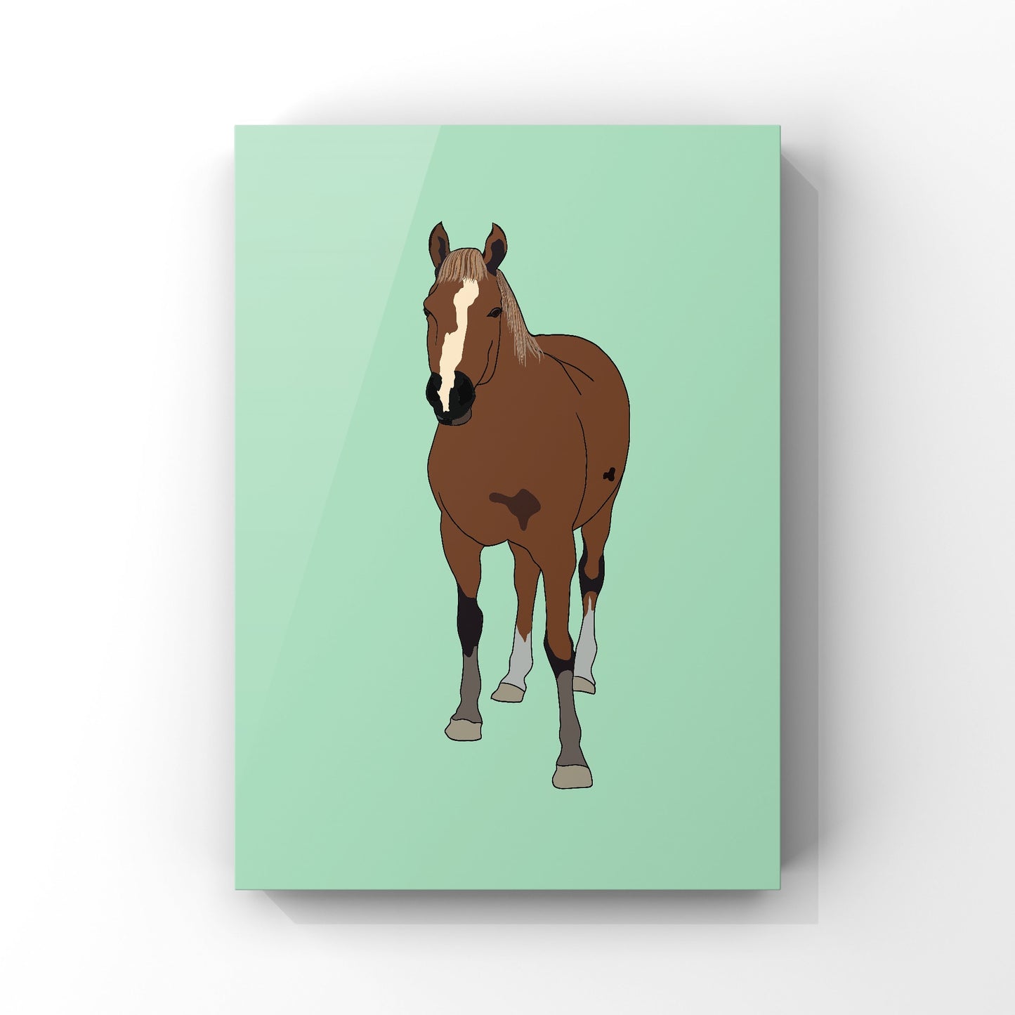 Fabian the Horse Art Print- Single Colours