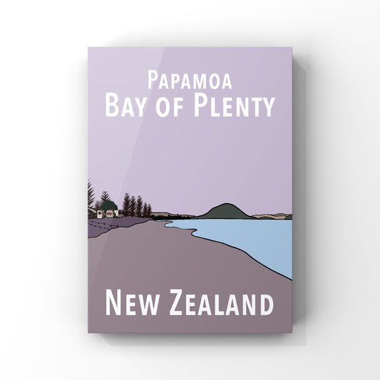 Papamoa Art Print - Purples
