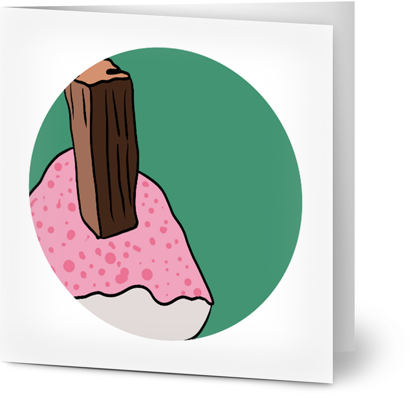 Sherbet Cone Greeting Card - Small