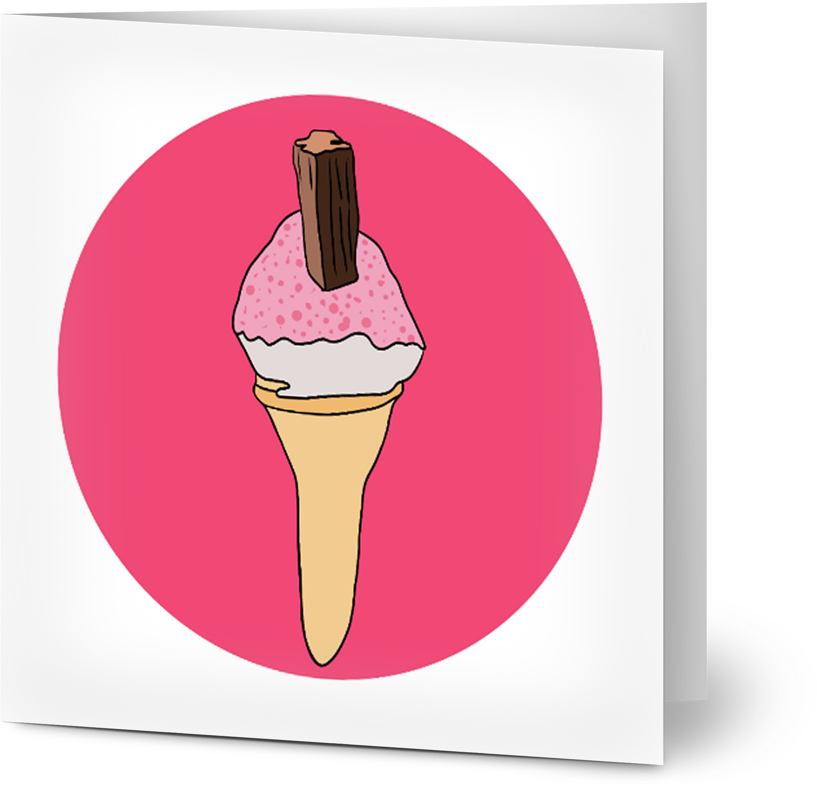 Sherbet Cone Greeting Card - Small