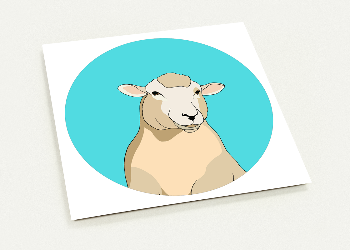 Steve the Sheep Card - Small