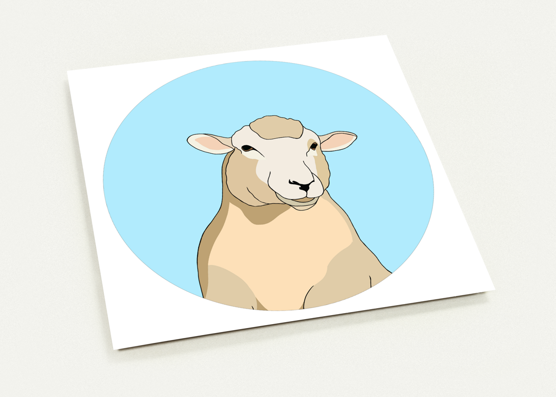 Steve the Sheep Card - Small
