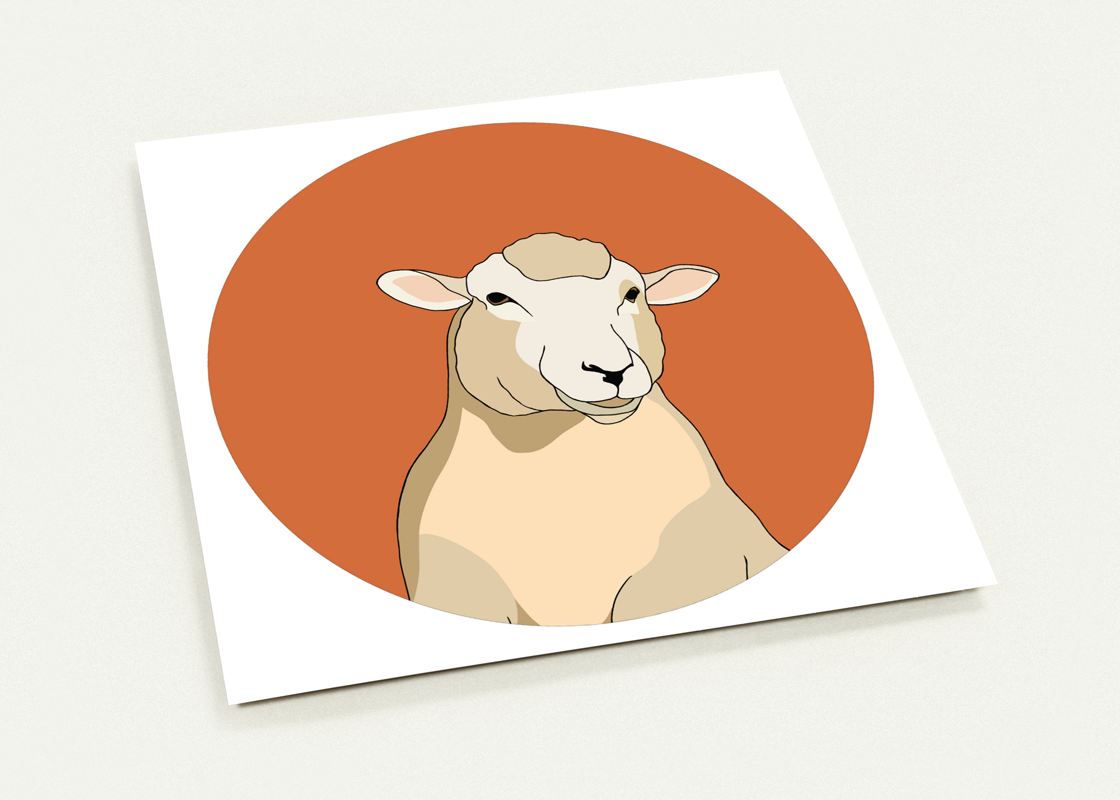 Steve the Sheep Card - Small