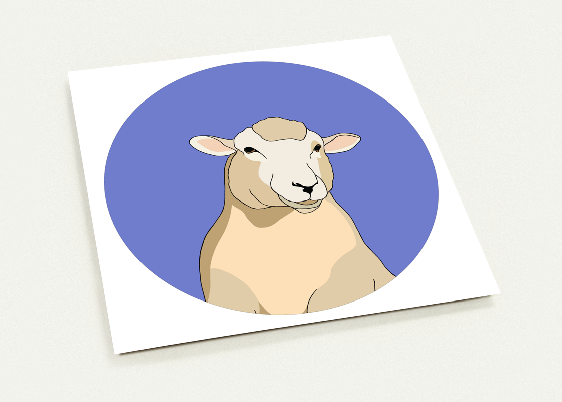 Steve the Sheep Card - Small