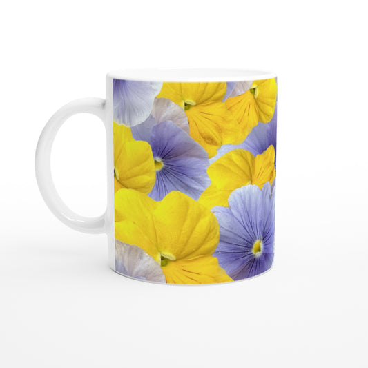 Blue violas mug- Hugh's Garden for Mary Potter Hospice