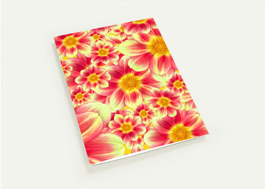Sunset Dahlias Card - for Hospice