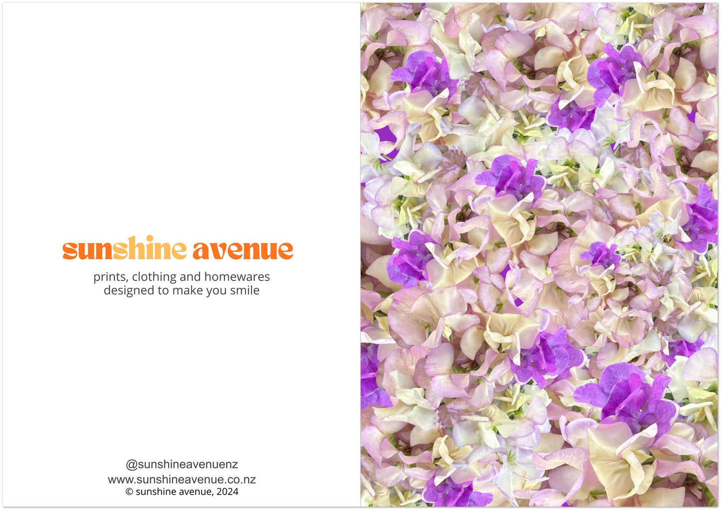 Sweetpea Card - for Hospice