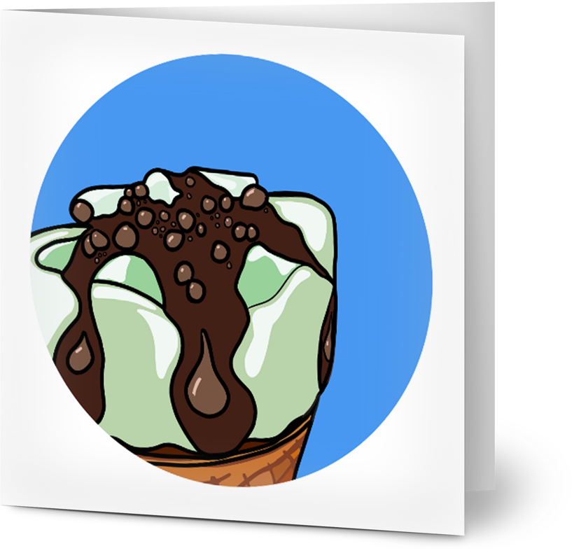 Mint Trumpet Card - Small