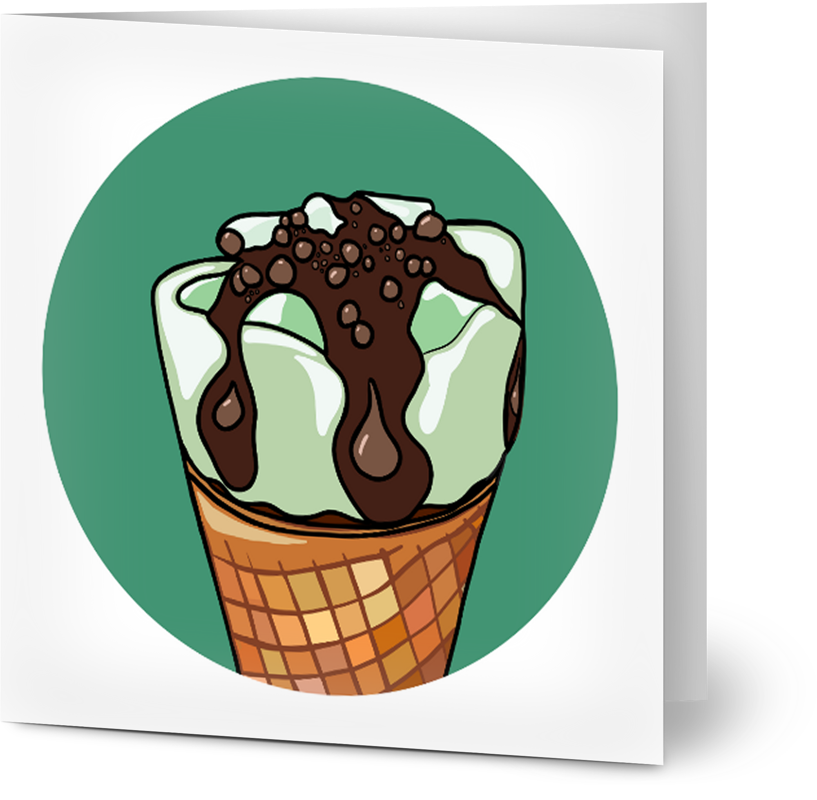 Mint Trumpet Card - Small