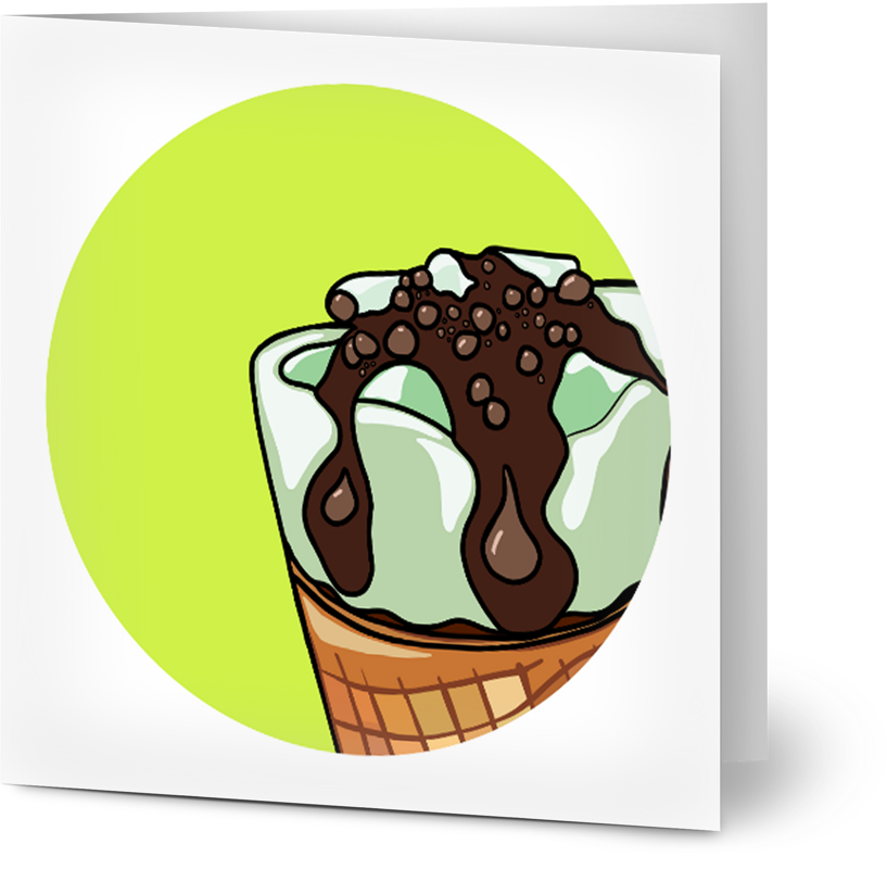 Mint Trumpet Card - Small