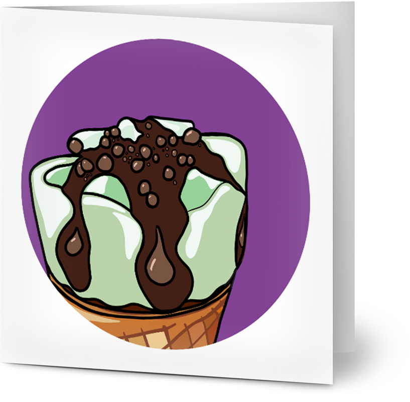 Mint Trumpet Card - Small