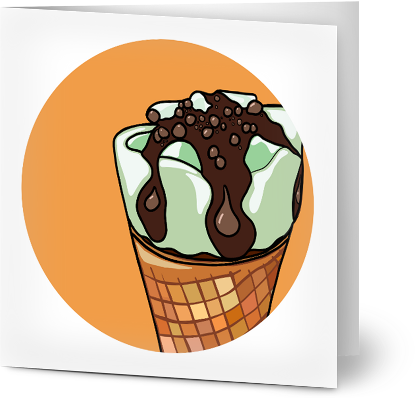 Mint Trumpet Card - Small