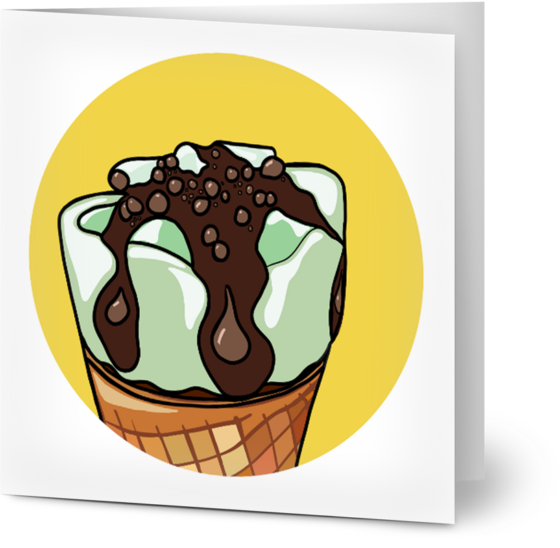 Mint Trumpet Card - Small