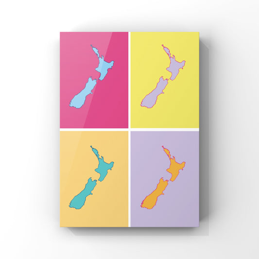 New Zealand Map Art Prints