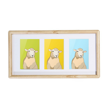 Steve the Sheep Framed Trios