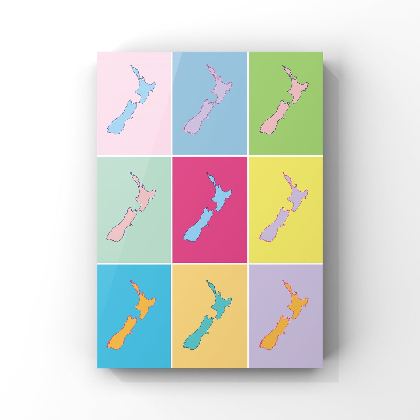 New Zealand Map Art Prints