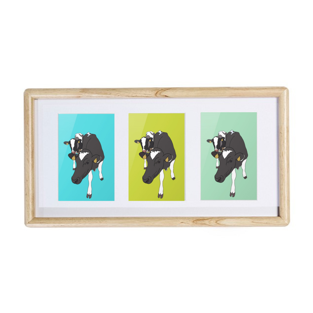 Daisy & Maisy the Cows Framed Trios