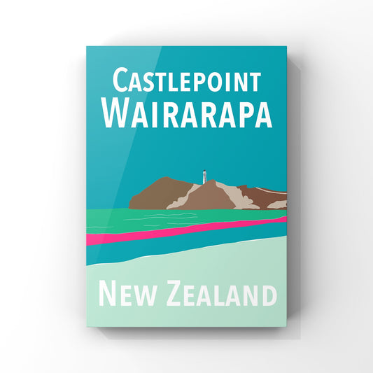 Castlepoint Art Print - in Blues