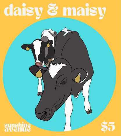 Daisy & Maisy the Cows Magnet