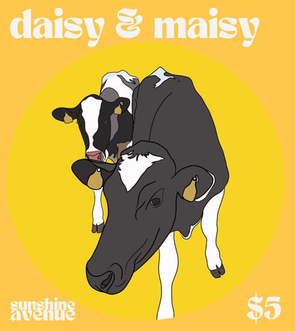 Daisy & Maisy the Cows Magnet