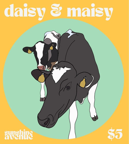 Daisy & Maisy the Cows Magnet