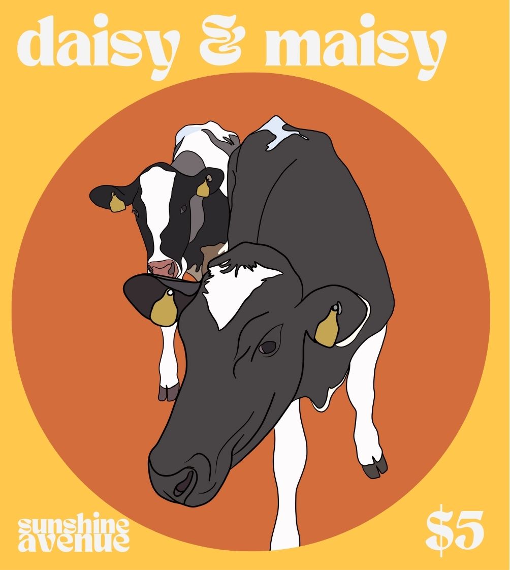 Daisy & Maisy the Cows Magnet