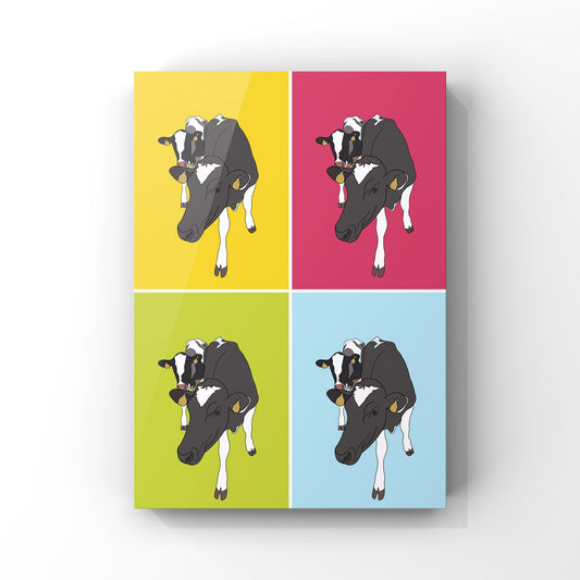 Daisy & Maisy the Cows Art Print - Multi Colours