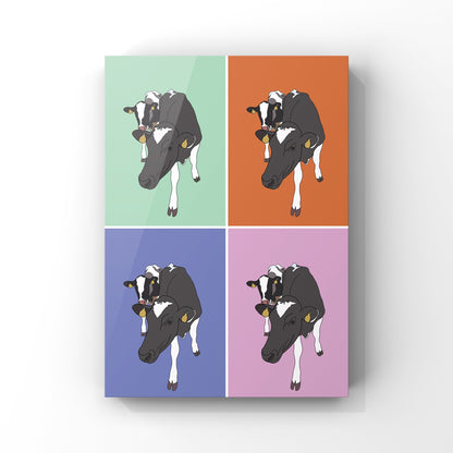 Daisy & Maisy the Cows Art Print - Multi Colours