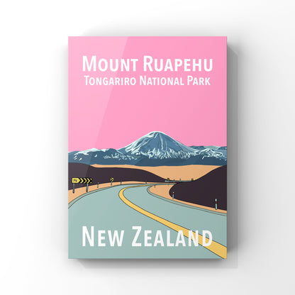 Mount Ruapehu in Pink and Peach