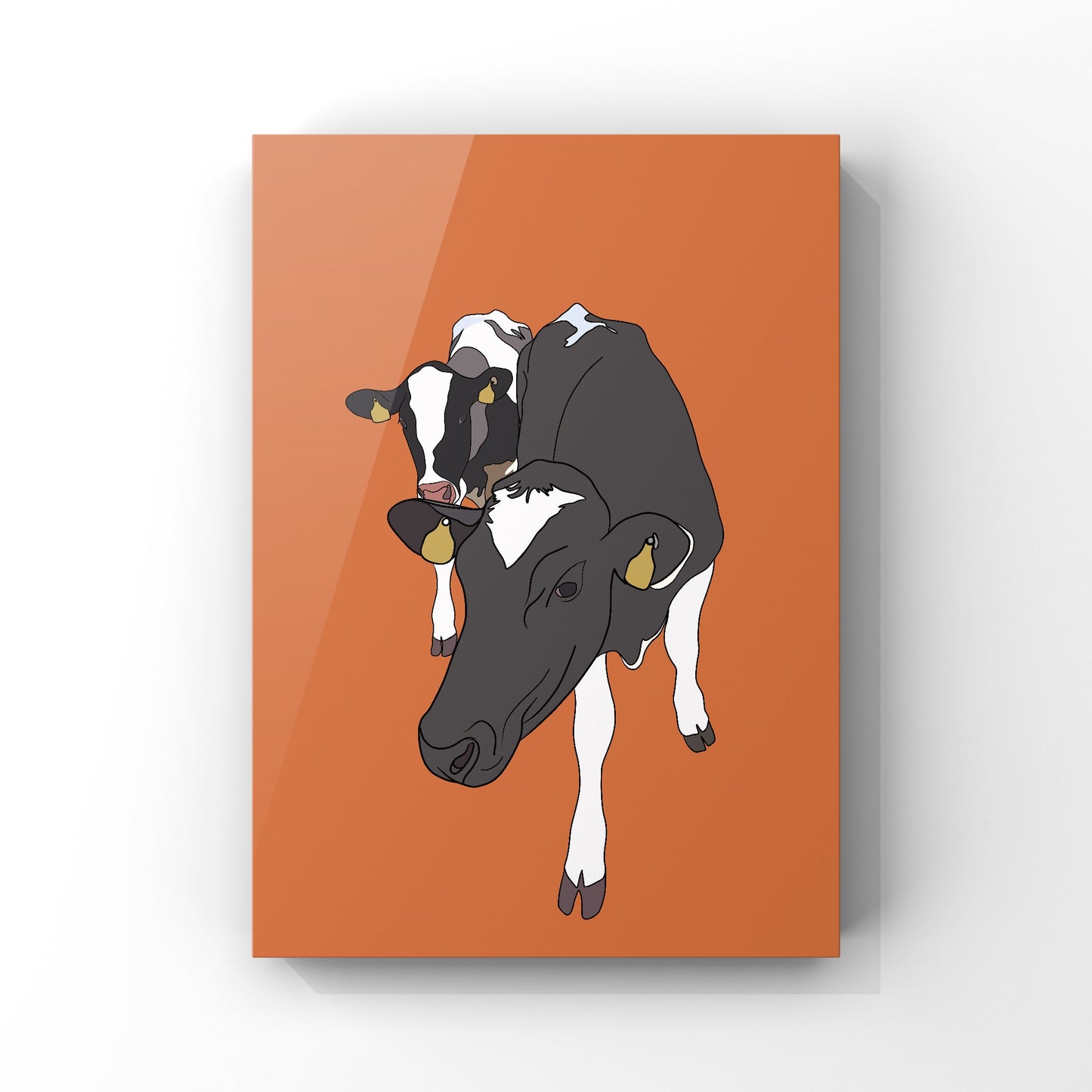 Daisy & Maisy the Cows Art Print- Single Colours