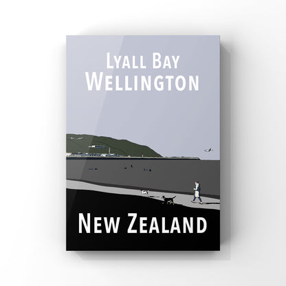 Lyall Bay Art Print - in Greys