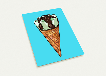 Mint Trumpet Card - Large