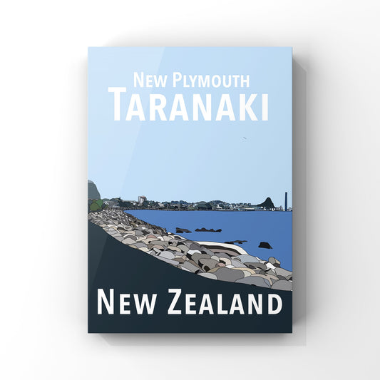 New Plymouth Art Print - Blues