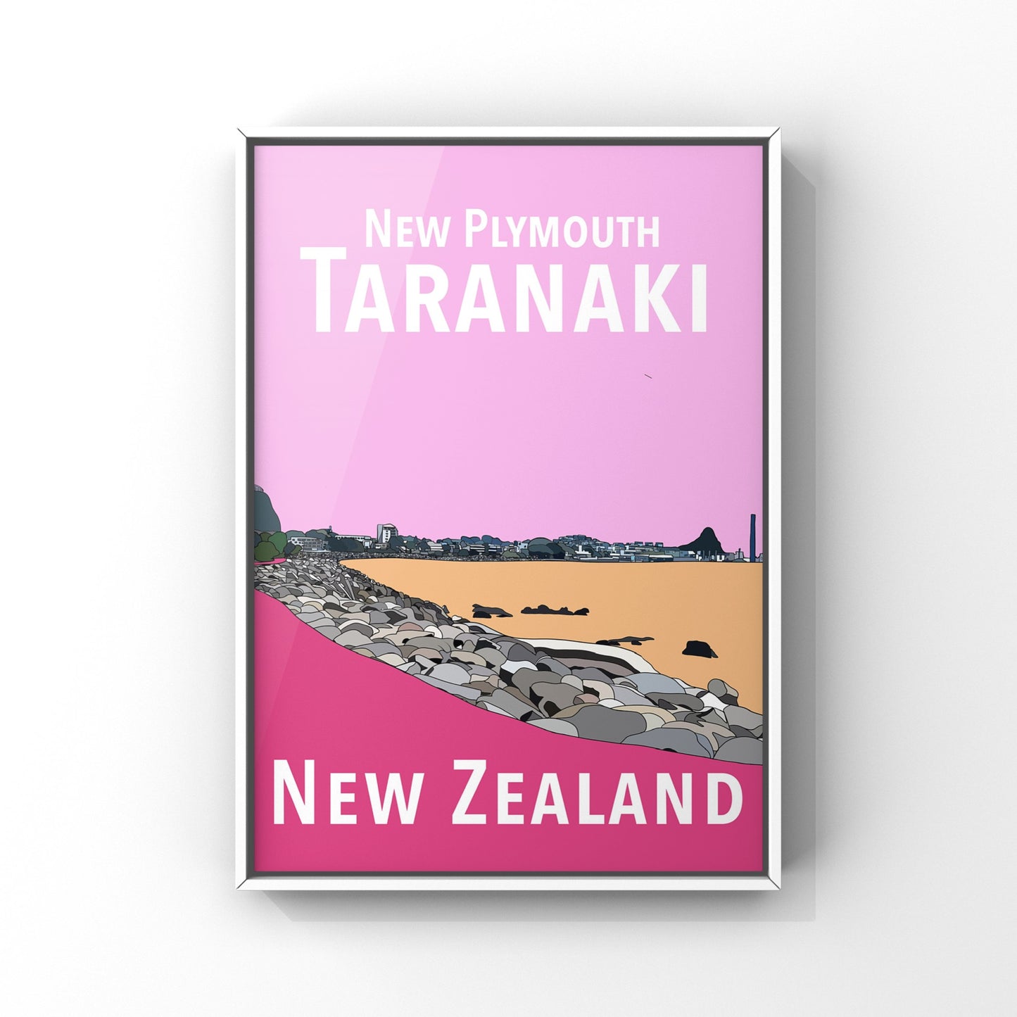 New Plymouth Art Print - Pinks