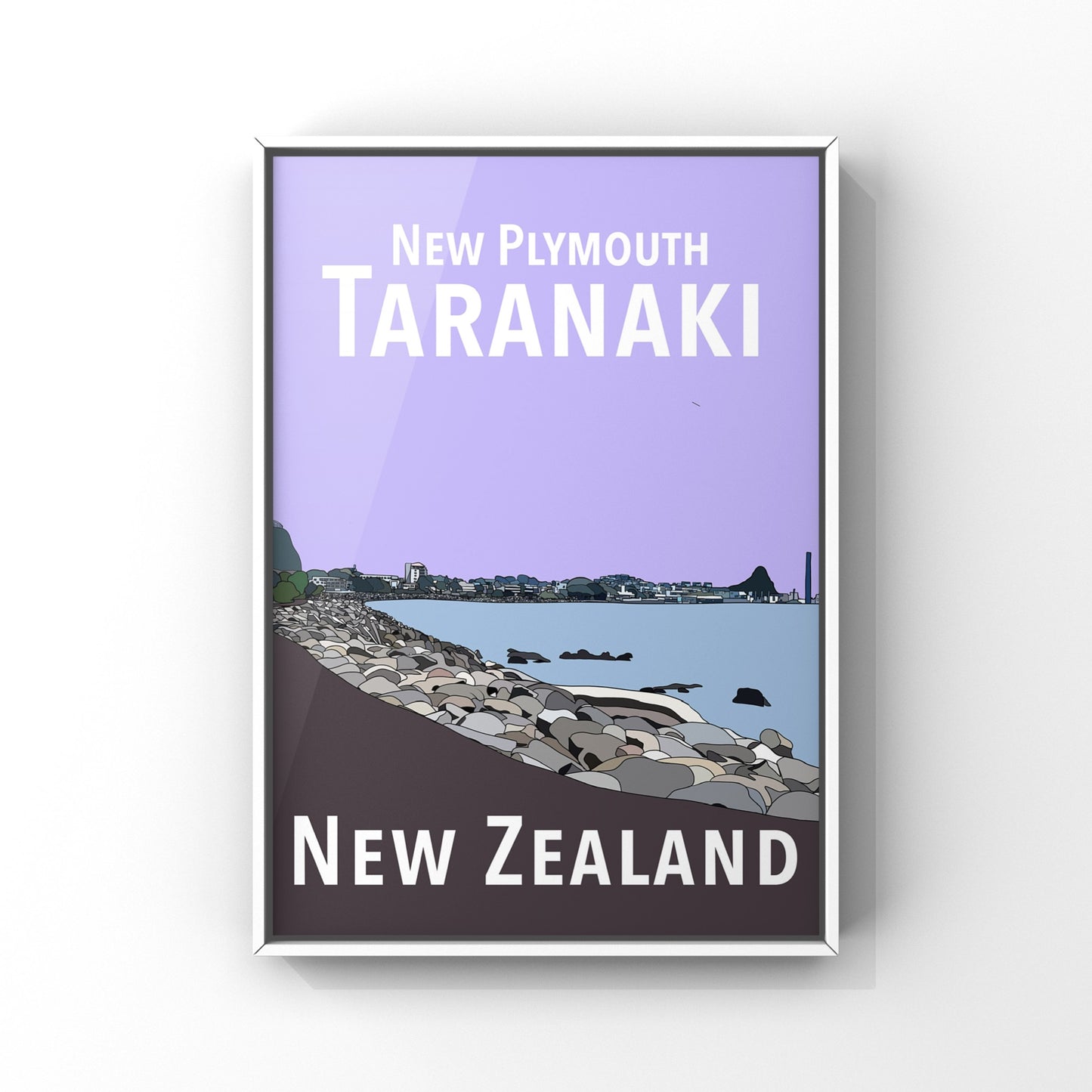 New Plymouth Art Print - Purples