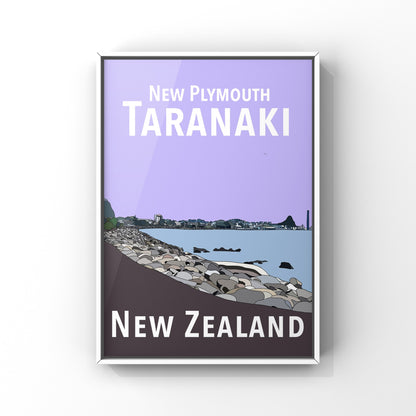 New Plymouth Art Print - Purples