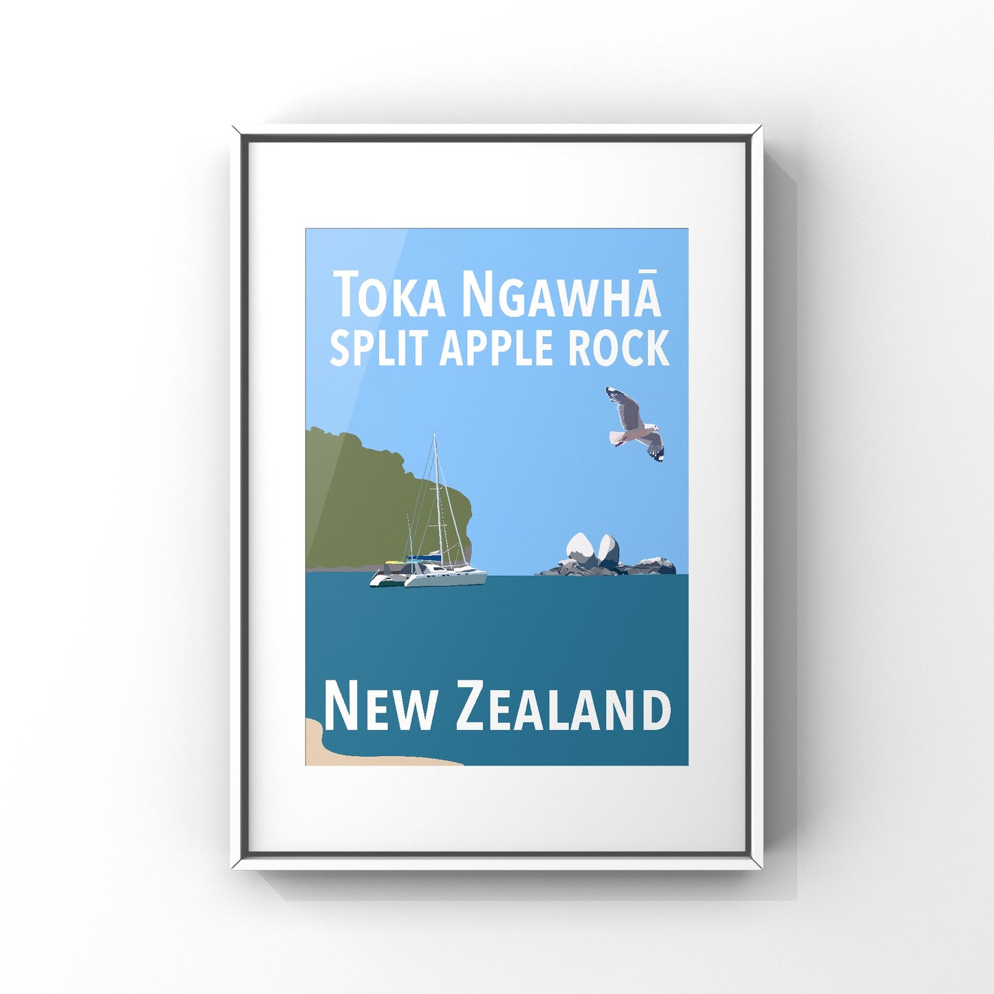 Split Apple Rock Art Print - Original