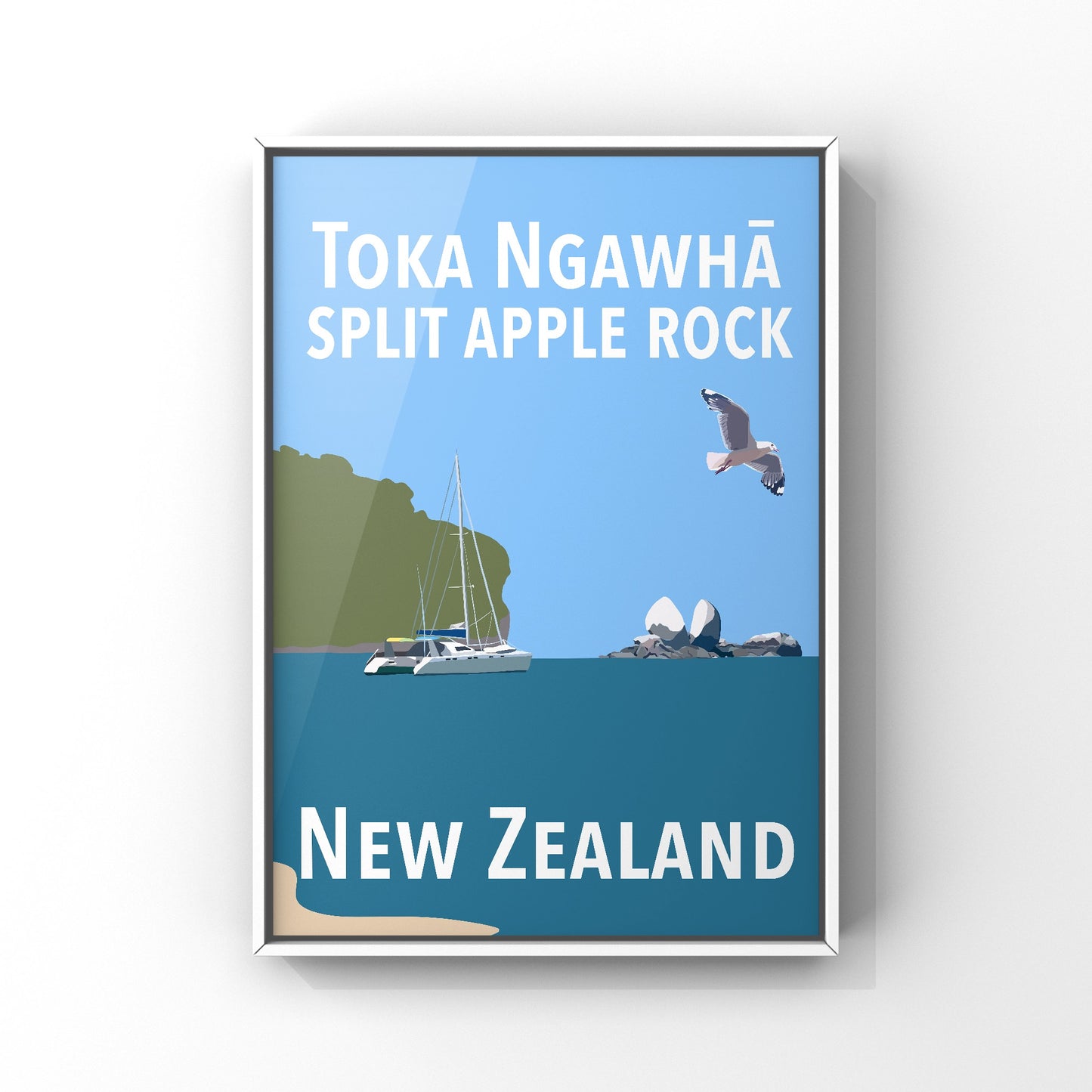 Split Apple Rock Art Print - Original