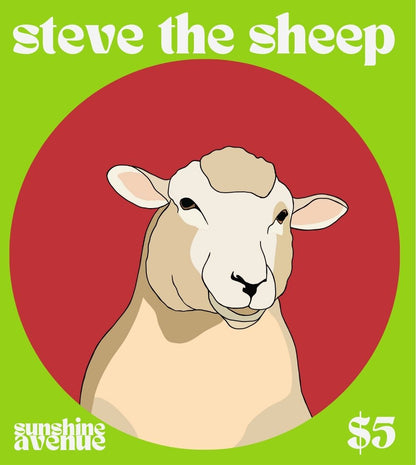 Steve the Sheep Magnet