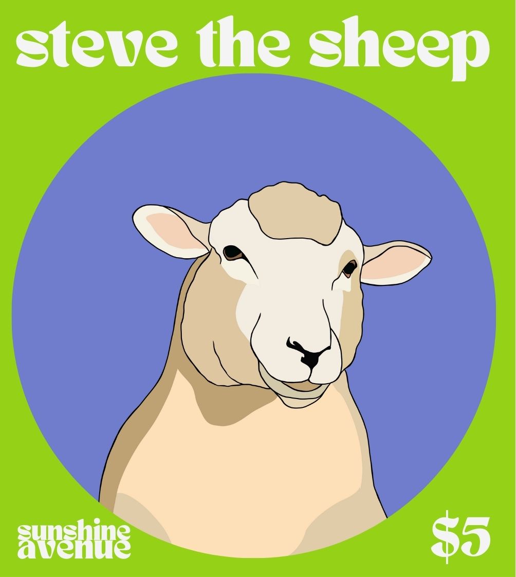 Steve the Sheep Magnet