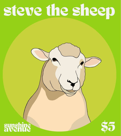 Steve the Sheep Magnet