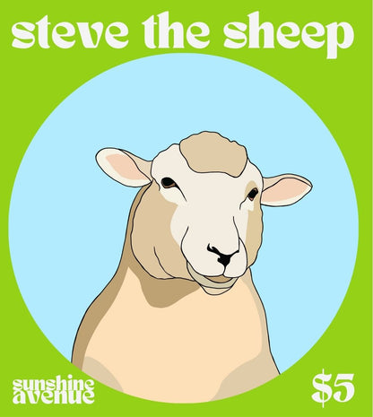 Steve the Sheep Magnet